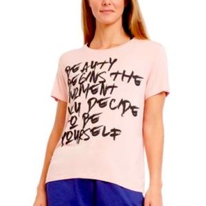 Psk Collective Calligraphy Graphic Tee in Blush Size 2X NWT